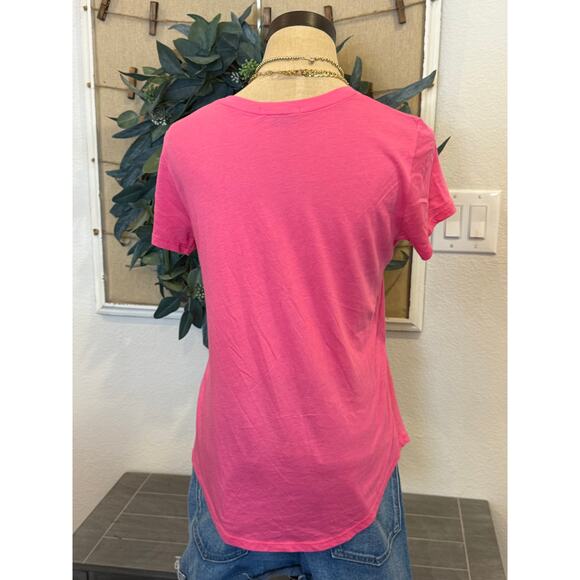 VINCE Pink S/S Crew Neck Tee T-Shirt Shirt Blouse Women size XS - Picture 2 of 6